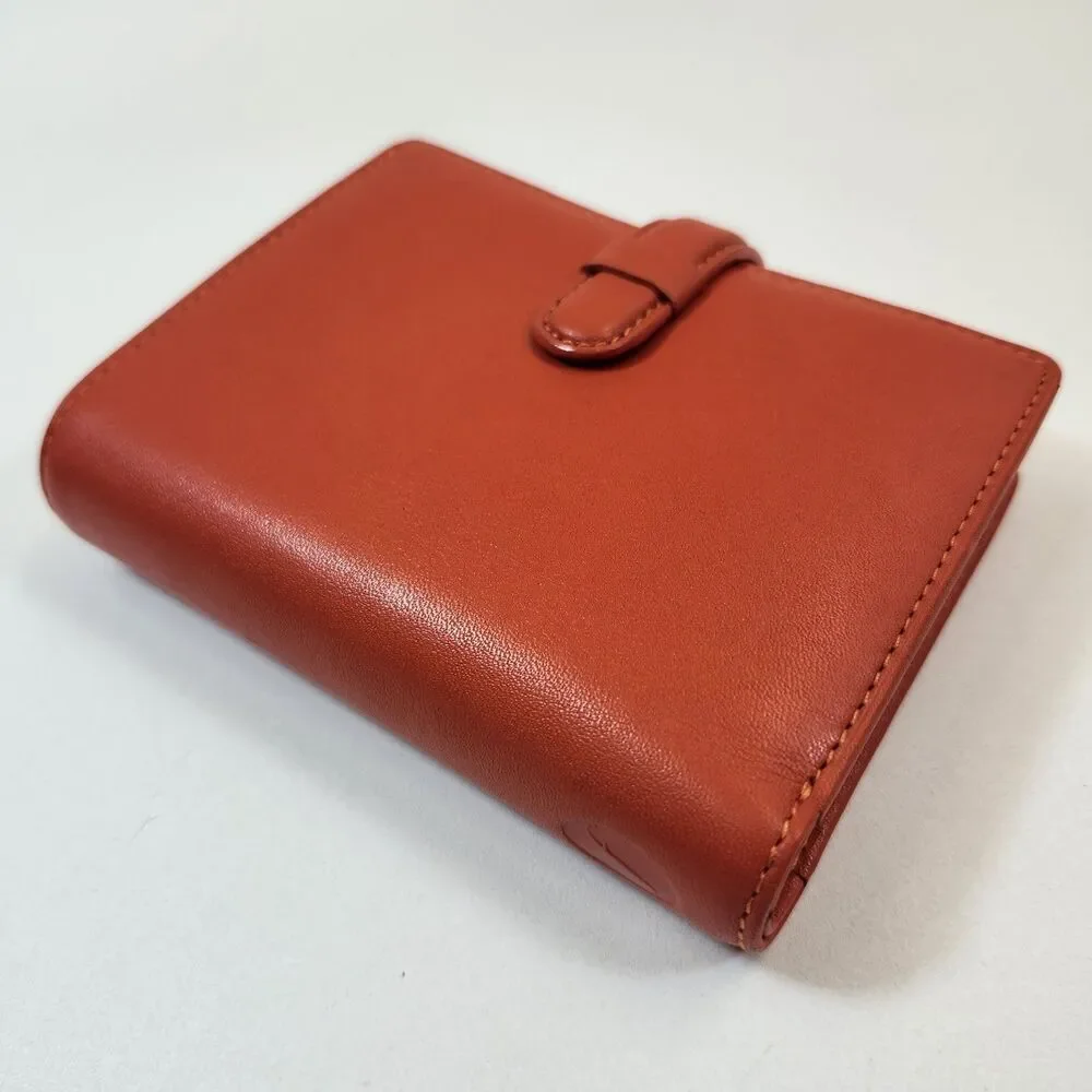 Filofax Mini Bloomsbury Organizer Deluxe Leather Orange Address Book Planner